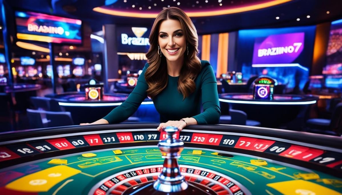 Antarmuka aplikasi bolagila menampilkan sportsbook, kasino dealer hidup, dan permainan slot dalam satu dashboard terintegrasi